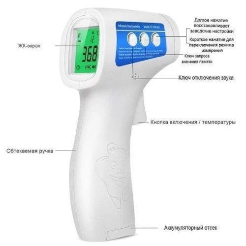 Бесконтактный инфракрасный термометр Cofoe KF-HW-001 детальное фото
