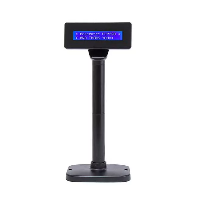 Дисплей покупателя Poscenter PCP220, бело-голубой ЖКИ, подставка, USB кабель 3.0 м., черный