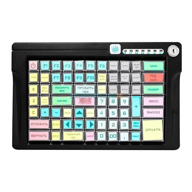 Программируемая клавиатура POSUA LPOS-084-M12 с ключом (USB) black